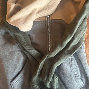 Sonoma Kids Olive Green and Tan Hooded Jacket